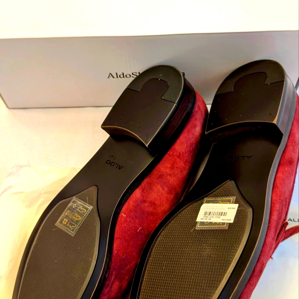 Men's Aldo Burgundy Slip-on Leather Loafers
